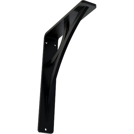 Ekena Millwork Galveston Wrought Iron Bracket, (Single center brace), Powder Coated Black 1 1/2"W x 5 1/2"D x 8"H BKTM01X05X08SGL